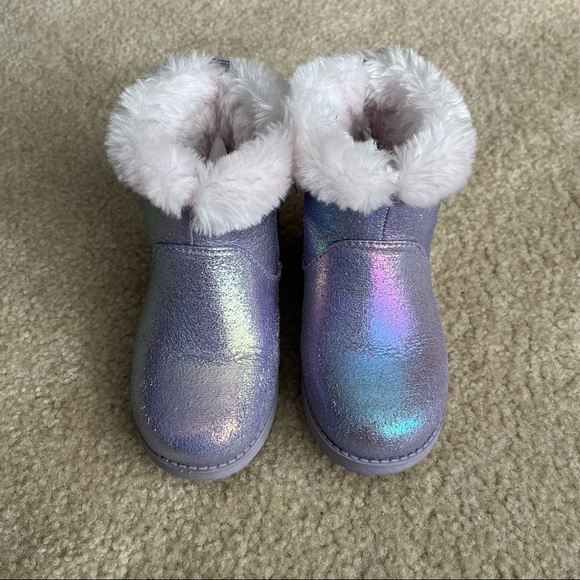 Cat & Jack Purple Iridescent Boots - Picture 2 of 6
